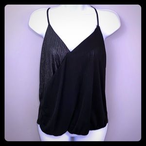 Black Shimmer Cami Top T-Back Excellent Condition